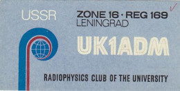 AK 210439 QSL - USSR - Leningrad - Radio-amateur