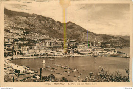 CPA Monaco-Le Port Vue Sur Monte Carlo-Timbre    L1459 - Monte-Carlo