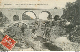 CPA Thueyts-Le Pont Des Romains Et Du Réjus Sur La Route De Jaujac-Timbre    L2178 - Other & Unclassified