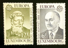 1980 LUXEMBOURG - EUROPA PERSONNAGES CÉLÈBRES - JEAN MONNET .SAINT BENOÎT - NEUF** - Unused Stamps