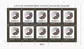 (!) Latvia Lettonia, Lettland 2015 Presidency Of Latvia In Council Of Europa MNH  MINI  SHEET - Lettonia