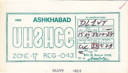 AK 210449 QSL - USSR - Turkmenistan - Ashkhabad - Radio Amatoriale