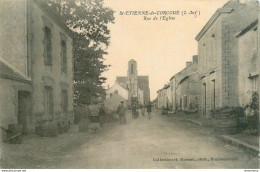 CPA Saint Etienne De Corcoué-Rue De L'église-Timbre      L1503 - Autres & Non Classés