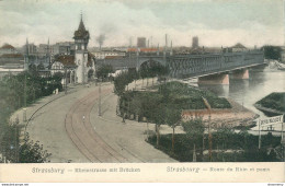 CPA Strassburg-Rheinstrasse Mit Brücken-Timbre      L1946 - Strasbourg