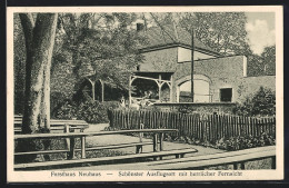 AK Hühnerfeld A. D. Saar, Gaststätte Forsthaus Neuhaus Mit Garten  - Jacht