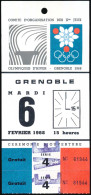 Billet Entrée 6-02-1968 Jeux Olympiques D'hiver GRENOBLE Olympic Games Winter 68 Cérémonie D'ouverture Gratuit élève - Tickets - Vouchers