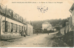 CPA Saint Nicolas Aux Bois-Le Bureau De Tabac Et Rue Principale-Timbre     L1701 - Otros & Sin Clasificación