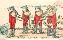 CPA Humour-Militaria-La Musique Du Général OKU-Timbre        L1750 - Humoristiques