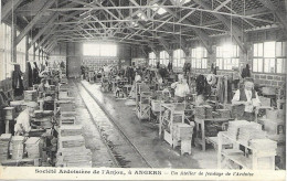 INDUSTRIE - 49 ANGERS - ARDOISIERES De L'ANJOU à ANGERS - Atelier De Fendage De L'ardoise - Circulé - Industrie