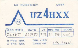 AK 210458 QSL - USSR - Nr Kuibyshev - Radio-amateur