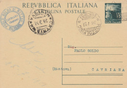 E 99 Pozzolengo Frazionario 12-162 Del 1951 Periodo Repubblica - 1946-60: Storia Postale