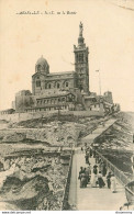 CPA Marseille-Notre Dame De La Garde-Timbre   L1711 - Notre-Dame De La Garde, Funicular Y Virgen