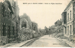 CPA Roye Après La Grande Guerre-Portail De L'église Saint Pierre    L2050 - Roye