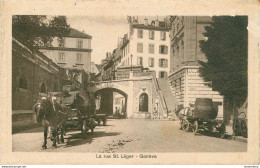 CPA Genève-La Rue St.Léger-Timbre-RARE    L2055 - Genève