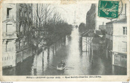 CPA Paris Inondé-Rue Saint Charles-Timbre       L2244 - Überschwemmung 1910