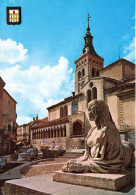 ESPAGNE - Segovia - Vue Sur La Place Des "Sirenas" Et église De "San Martin" - Animé - Statue - Carte Postale - Segovia