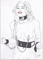 Akt / Aktzeichnung / Frau / Woman / Femme / Nude / Bondage / Dessin - Prenten & Gravure