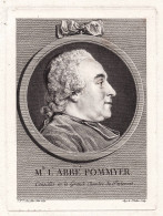Mr. L'Abbé Pommyer - Francois Emmanuel Pommyer (1713-1784) Abbe De Bonneval Portrait - Stampe & Incisioni