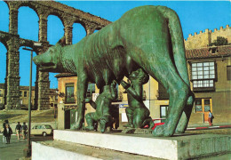 ESPAGNE - Segovia - Loba Capitolina - Statue - Voitures - Animé - Vue Générale - Carte Postale - Segovia