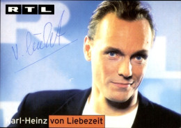 CPA Schauspieler Karl-Heinz Von LIebezeit, Portrait, Autogramm, RTL - Schauspieler
