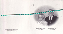 Alice Christiaen (Ichtegem 1922, Gent 1996) En Andre Bolliou (Eernegem 1920, 1996); Foto - Obituary Notices