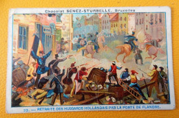 CHROMO CHOCOLAT  SENEZ-STURBELLE  (Bruxelles)  -  Retraite Des Hussards Hollandais  - (10.5 X 7.5 Cm) - Liebig