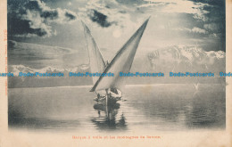 R012143 Barque A Voile Et Les Montagnes De Savoie. B. Hopkins - Welt