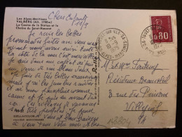 CP TP M DE BEQUET 0,80 OBL.10-9 1975 06 TOUET SUR VAR GA ALPES-MARITIMES (GUICHET ANNEXE) - Handstempel