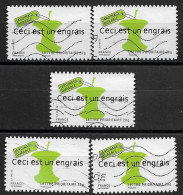 France 2008 Oblitéré  Autoadhésif  N° 191  Ou  N° 4213  (  5 Exemplaires )   Environnement - Used Stamps