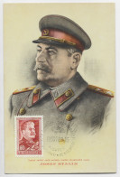 MAGYAR HUNGARY HONGIRE CARTE MAXIMUM STALIN BUDAPEST 1950 FEB 15 - Maximum Cards & Covers