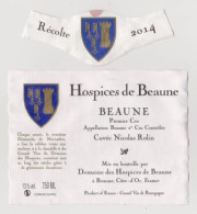 Etiquette Et Millésime HOSPICES DE BEAUNE " BEAUNE 1er Cru 2014 " Cuvée Nicolas Rolin (2878)_ev418 - Bourgogne