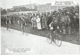 CYCLISME , PARC DES PRINCES ARIVEE DE LA COURSE BORDEAUX PARIS : ADELIN BENOIT BAT AU SPRINT ....... - Cyclisme