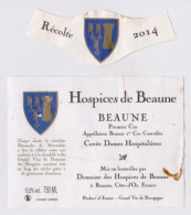 Etiquette Et Millésime HOSPICES DE BEAUNE " BEAUNE 1er Cru 2014 " Cuvée Dames Hospitalières (2890)_ev505 - Bourgogne