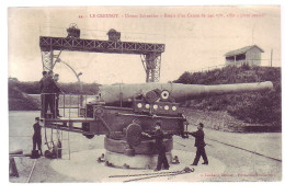 71 - LE CREUSOT - USINE SCHNEIDER - ESSAI D'UN CANON DE 240m/m - ANIMÉE  - - Le Creusot