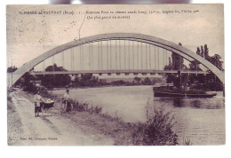 27 - SAINT PIERRE-du-VAUVRAY - PONT EN CIMENT ARME - PÉNICHE - ANIMÉE - - Autres & Non Classés