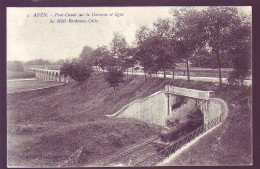 47 - CHEMIN De FER - AGEN - PONT-CANAL - LIGNE Du MIDI - BORDEAUX - CETTE - - Agen