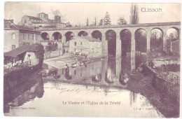 44 - CLISSON - Le VIADUC Et L'ÉGLISE  - LAVANDIERE - - Clisson