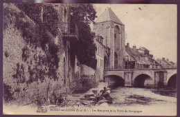 77 - MORET-sur-LOING - REMPARTS Et PORTE De BOURGOGNE - LAVANDIERE - ANIMÉE - - Moret Sur Loing