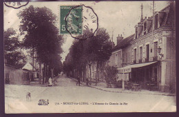 77 - MORET-sur-LOING - AVENUE Du CHEMIN De FER - HÔTEL Du CHEVAL NOIR - ANIMÉE - - Moret Sur Loing