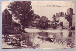 77 - NEMOURS - LE VERS LE CHÂTEAU - LAVANDIERE - ANIMÉE - - Nemours