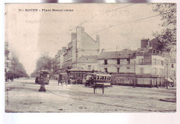 76 - ROUEN - PLACE BEAUVOISINE - TRAMWAYS - ANIMÉE - - Rouen