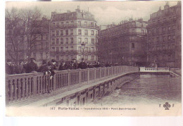 75 - PARIS - PONT SAINT LOUIS - ANIMÉE - - Inondations De 1910