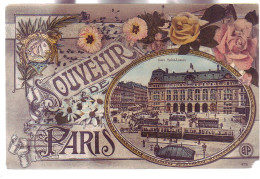75 - PARIS - FLEURS - SOUVENIR De PARIS - GARE SAINT-LAZARE - - Pariser Métro, Bahnhöfe