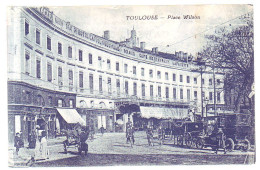 31 - TOULOUSE - PLACE WILSON - ATTELAGE - AUTOMOBILE - ANIMÉE - - Toulouse