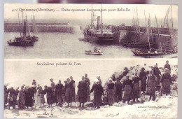 56 - QUIBERON - EMBARQUEMENT Des PASSAGERS Pour BELLE-ILE Et SARDINIERES PUISANT De L'EAU - CARTE STEREO - - Quiberon