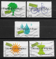 France 2008 Oblitéré  Autoadhésif  N°183 -184 -187- 188 -191 Ou  N°4205 - 4206 - 4209 - 4210 - 4213  - Environnement - Used Stamps
