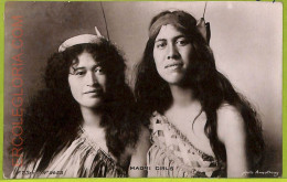 Ae9177 - NEW ZEALAND - VINTAGE POSTCARD - Maori Girls - Costume - New Zealand