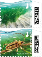 Finland Finnland Finlande 2024 Europa CEPT Underwater Fauna & Flora Set Of 2 Stamps MNH - Käfer