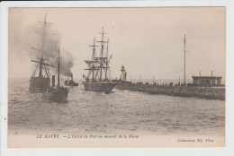 LE HAVRE - SEINE MARITIME - L'ENTREE DU PORT AU MOMENT DE LA MAREE - REMORQUEUR - Porto