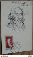 Carte  Avec Dessin Personnalisé A La Main, Talleyrand 1951 ............BOITE1......... 364 - 1950-1959